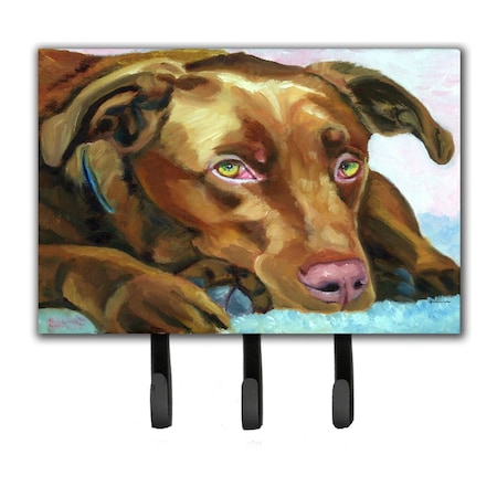 Carolines Treasures Chocolate Labrador Waiting Leash or Key Holder 7420TH68